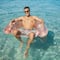 PoolCandy Glitterfied® 48" Rose Gold Glitter Sun Chair